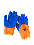 Перчатки утепленные акриловые "ТОРРО" (3/4 облива, пенка) оранжево-синие
